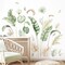 Boho Palm Leaves Wall Decals Green Tropical Plants Wall Stickers